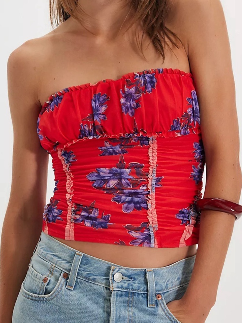 Free People Scottie Printed Tube Top